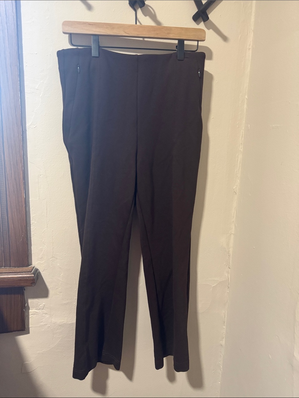 LOFT Straight-Leg Pants in Dark Brown